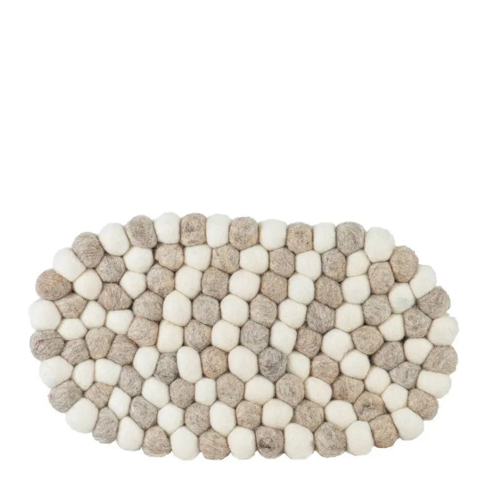 Dakota gryteunderlag 33x18 cm sand/hvit