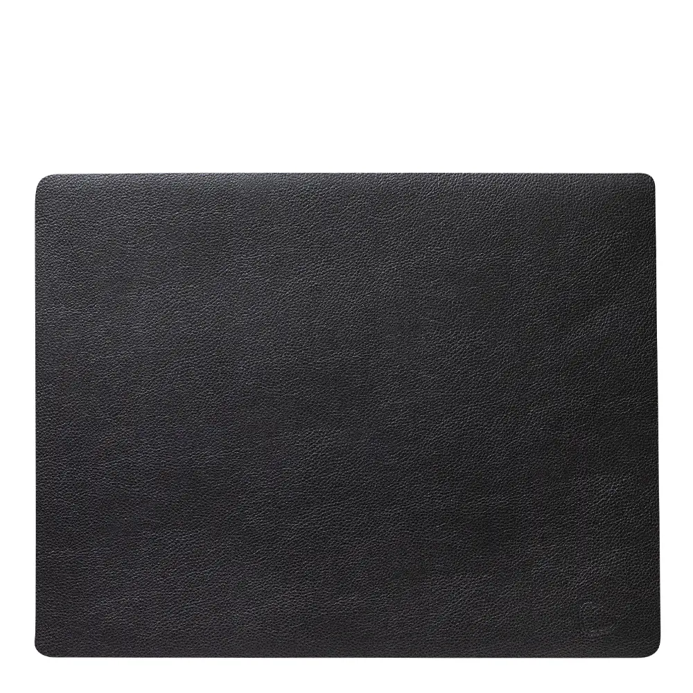 Square Leather Serene Pöytätabletti 35x44 cm Black