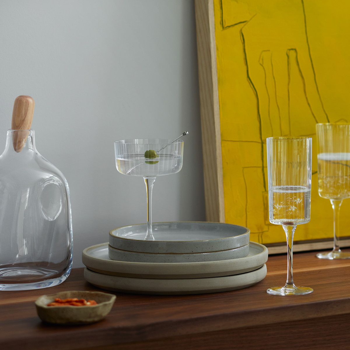 LSA International Gio Line champagneglas 21 cl 4-pack