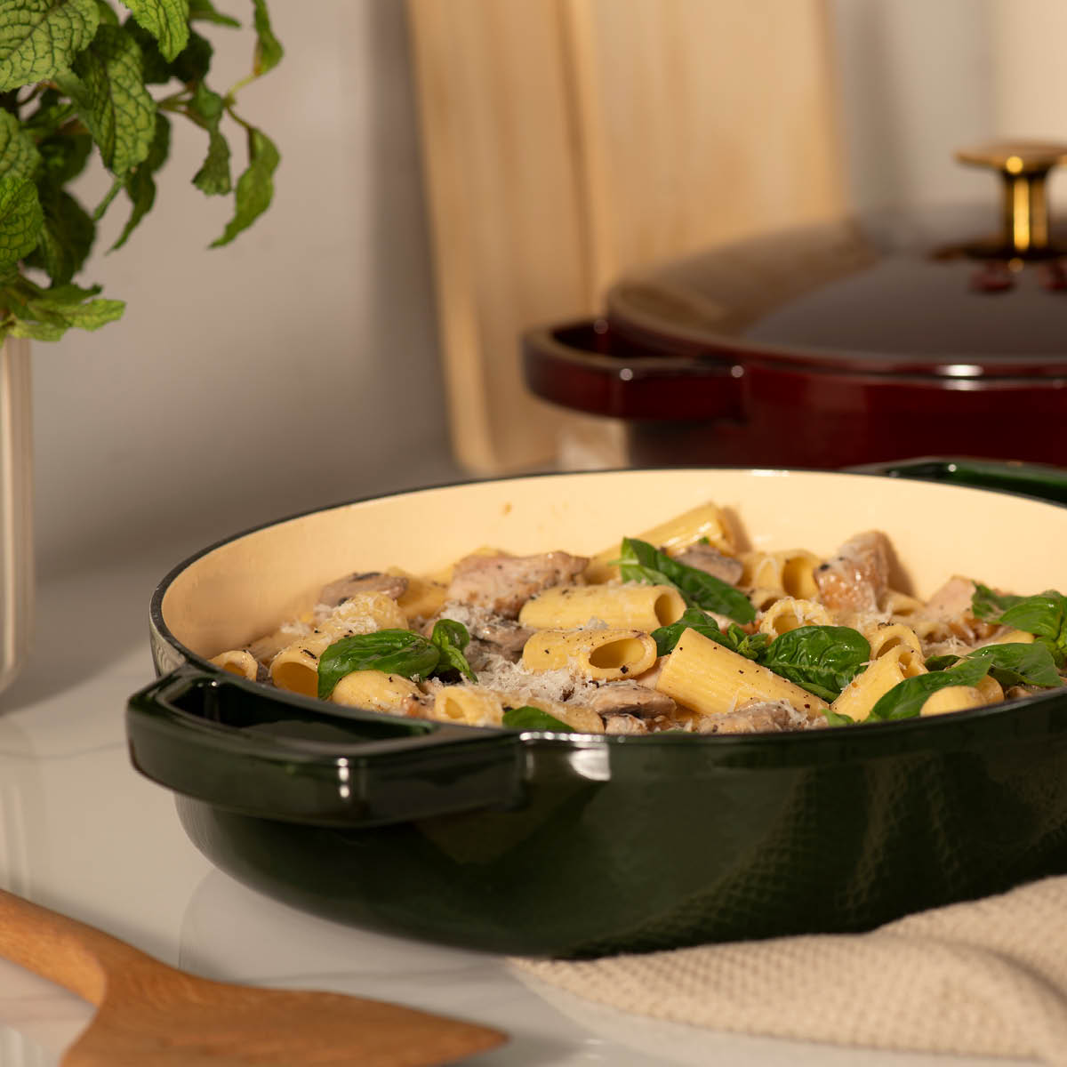 Sabor Classic buffégryta 3,5 L gjutjärn Shiny Green