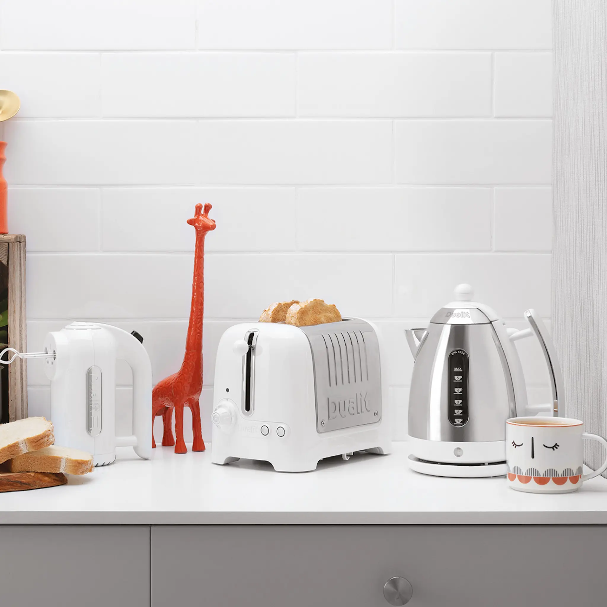 Dualit Lite Leivänpaahdin 2 viipaletta Valkoinen