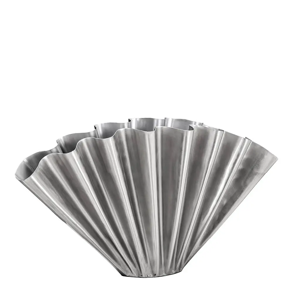 Flood vase 30 cm børstet sølvfinish
