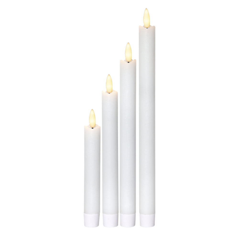 Star Trading - Flamme LED Adventtikynttilät ajastimella 4 kpl Valkoinen