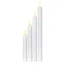 Flamme LED-ljus med timer 4-pack Vit