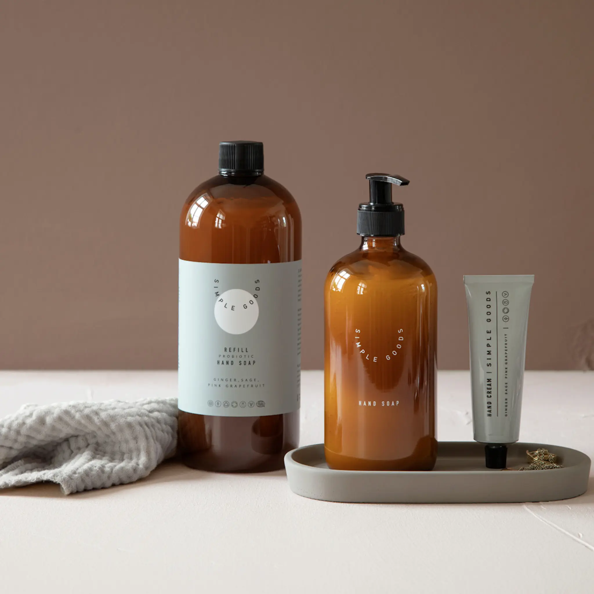 Simple Goods Grapefruit handtvål refill 1000 ml ljusblå