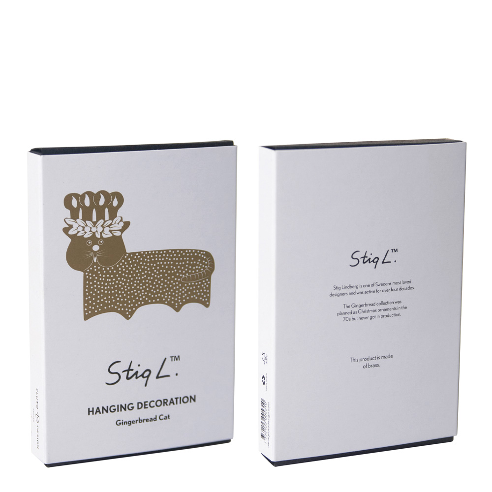 Pluto Katt 8,5x6,9x0,5 cm messing