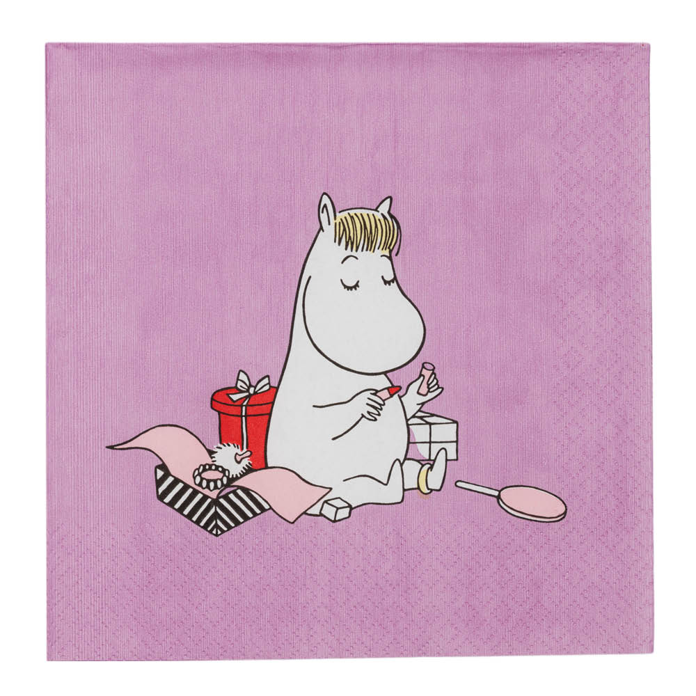 Moomin Arabia Muumi Servetti Niiskuneiti 33x33 cm 20 kpl Liila