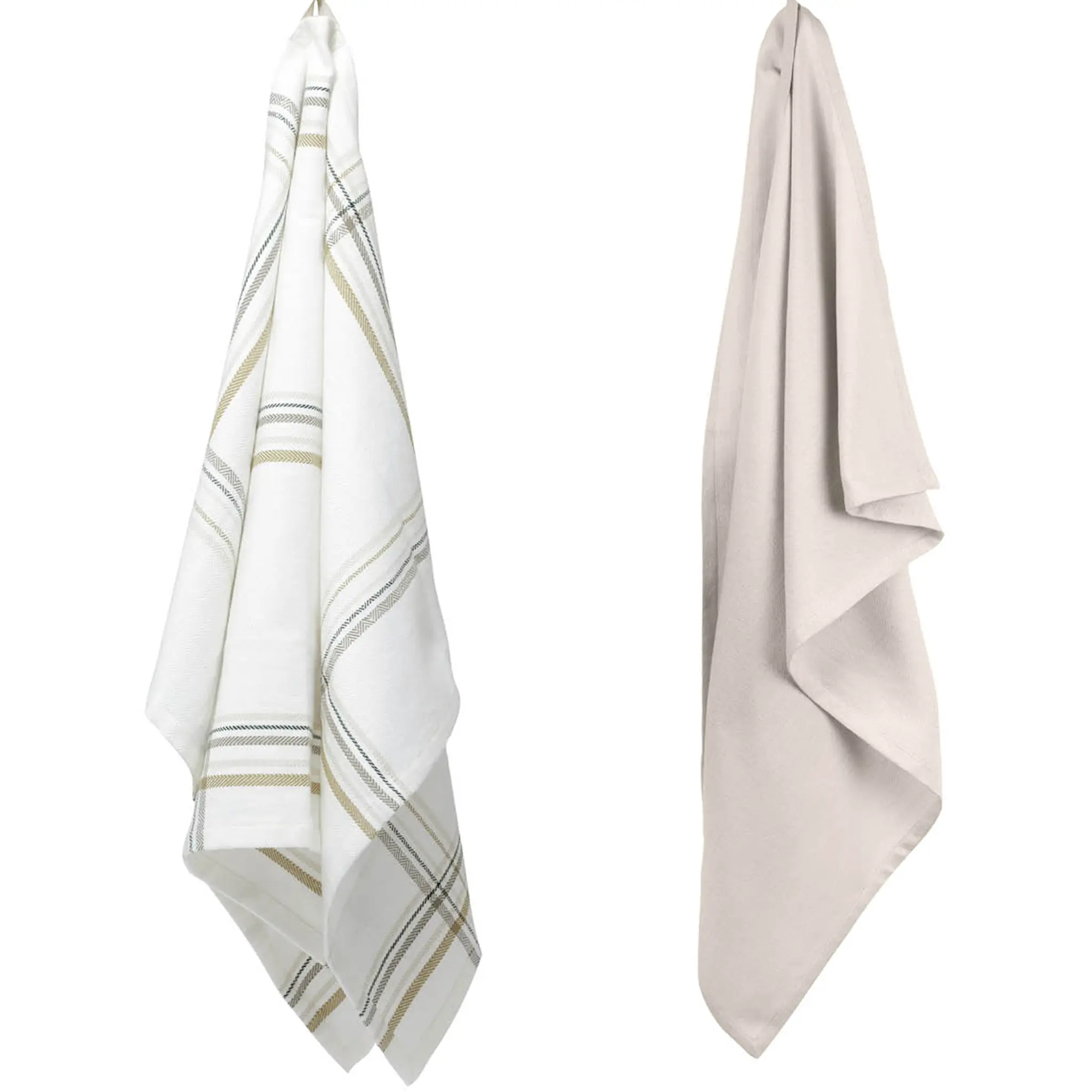 The Organic Company Lahjapakkaus, jossa keittiöpyyhe 53x86 cm 2 kpl earth check