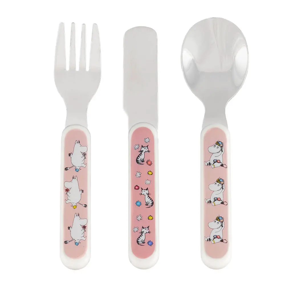 Mummi barnebestikk 3 deler Eng rosa