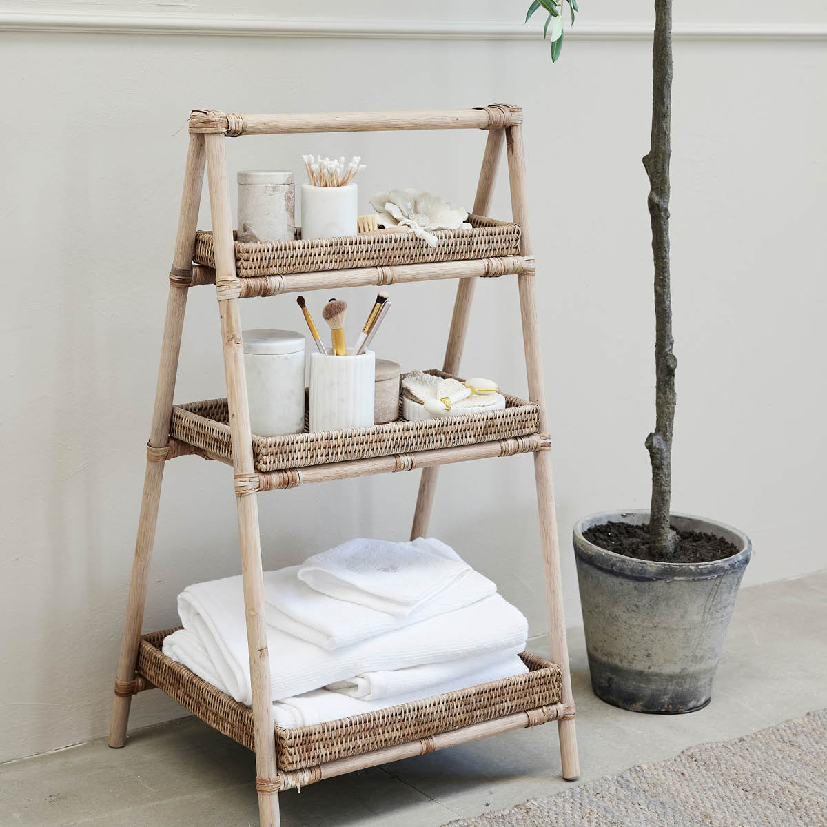 Lene Bjerre Molli Pyyhe 100x50 cm Valkoinen