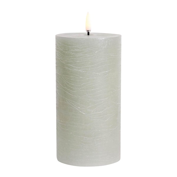 Pillar LED Blockljus 7,8x15,2 cm Dusty Green
