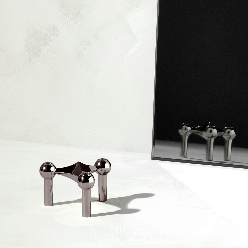 Stoff Nagel Stoff Nagel ljusstake 1-pack Svart krom