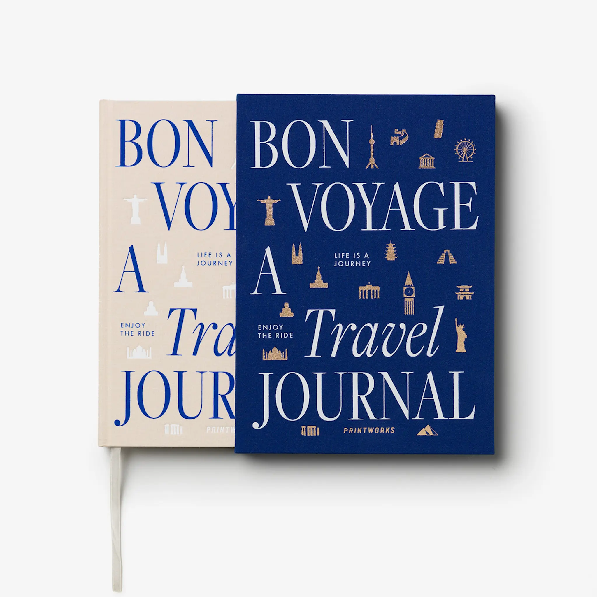 Printworks Resedagbok Bon Voyage 25,4x18,3 blå