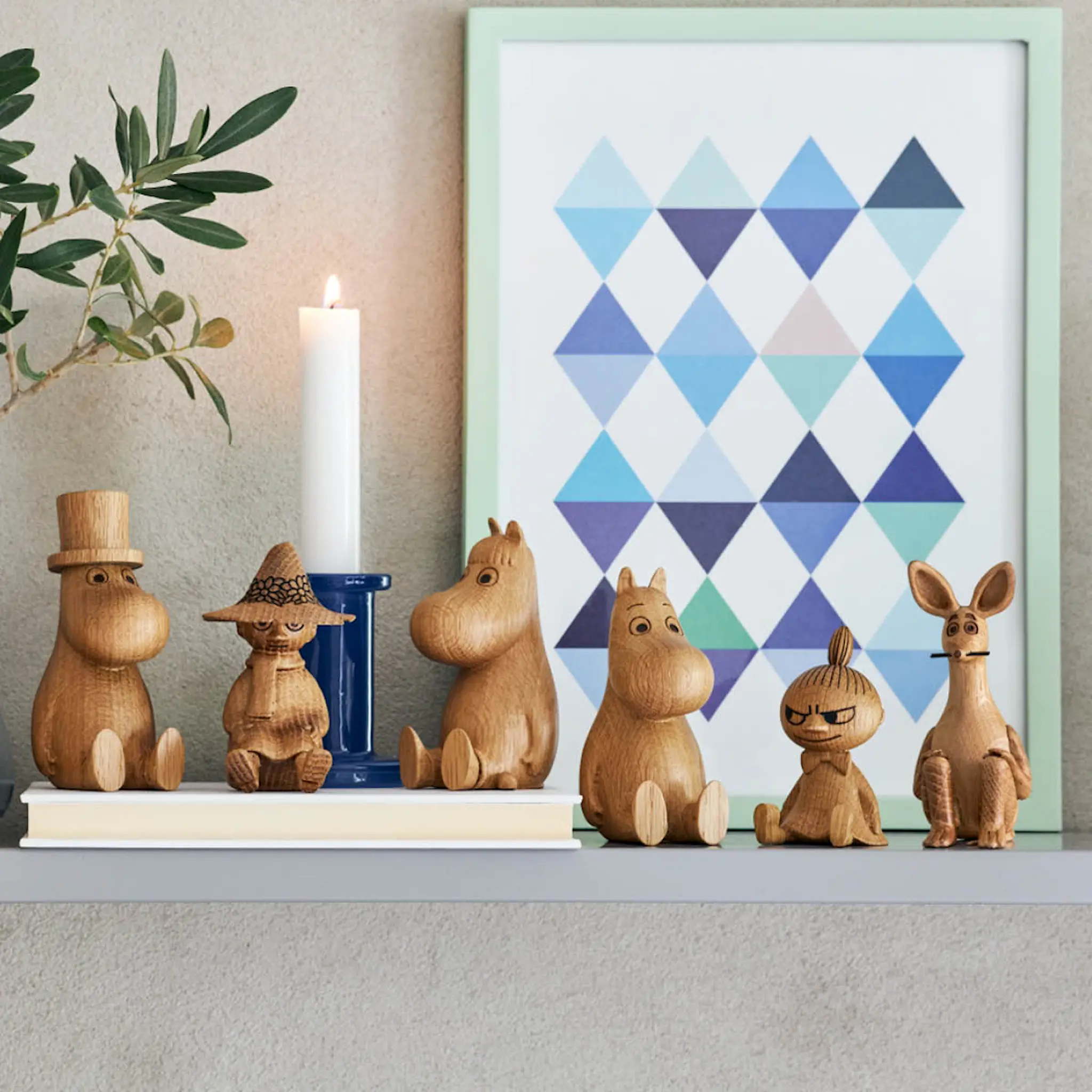 Dsignhouse x Moomin Mumin träfigur S Snusmumriken 6,6 cm ek