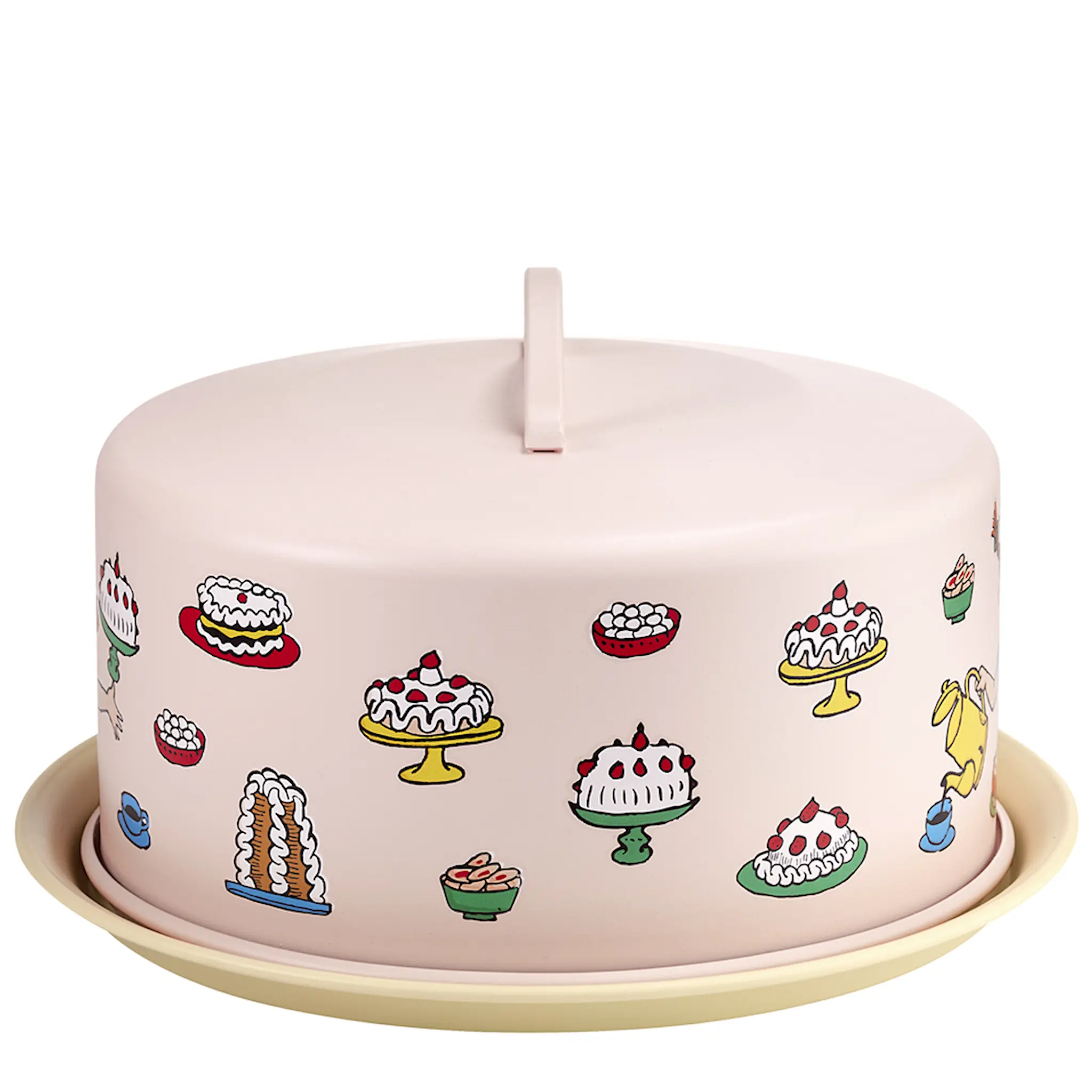 Muurla Pippi kakefat m/lokk 28,5x12 cm bursdag rosa