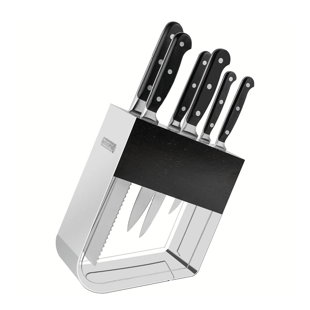 Tramontina Century knivblock med knivar 7 delar svart