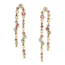 Sweet Droplets örhängen i två rader 50 mm guld/multi