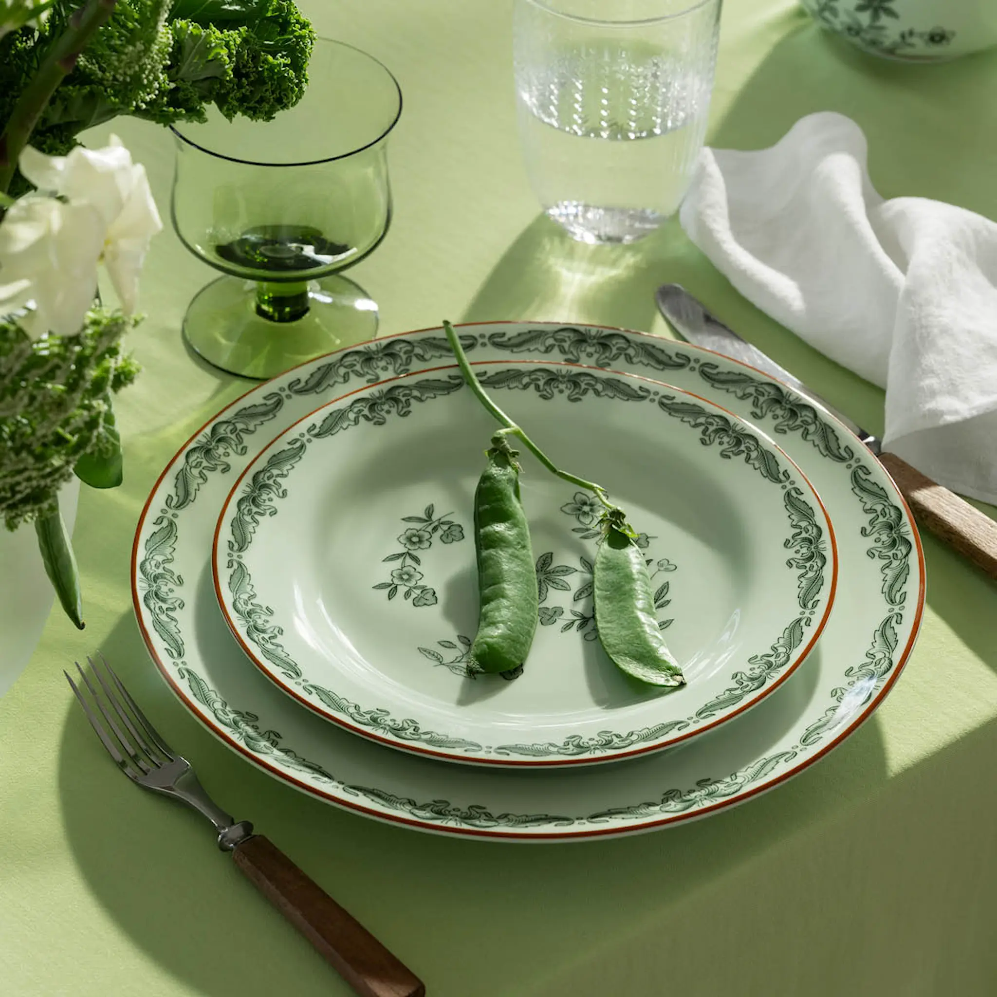 Rörstrand Ostindia Grön tallrik 21 cm