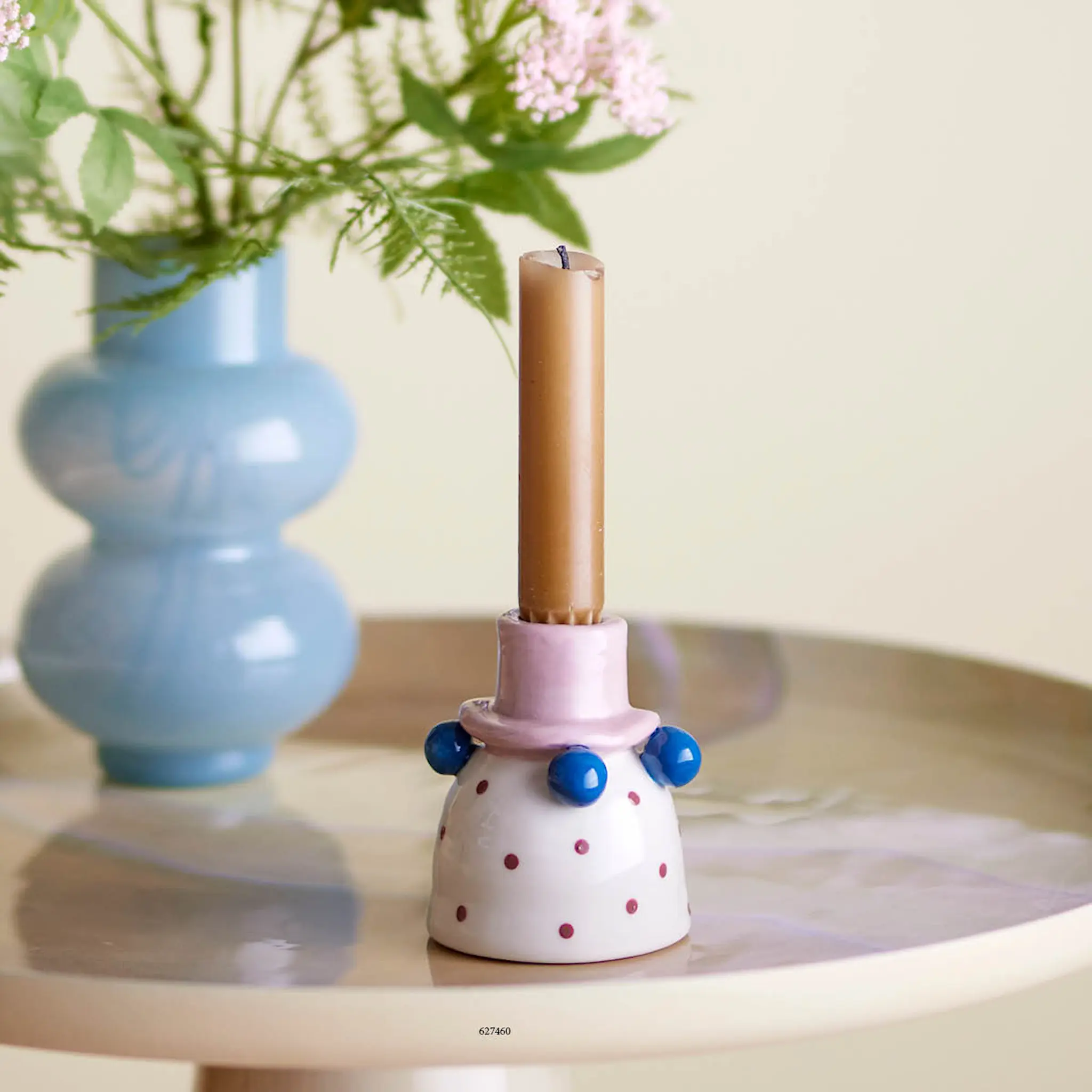 Bloomingville Tacana ljusstake 9 cm rosa