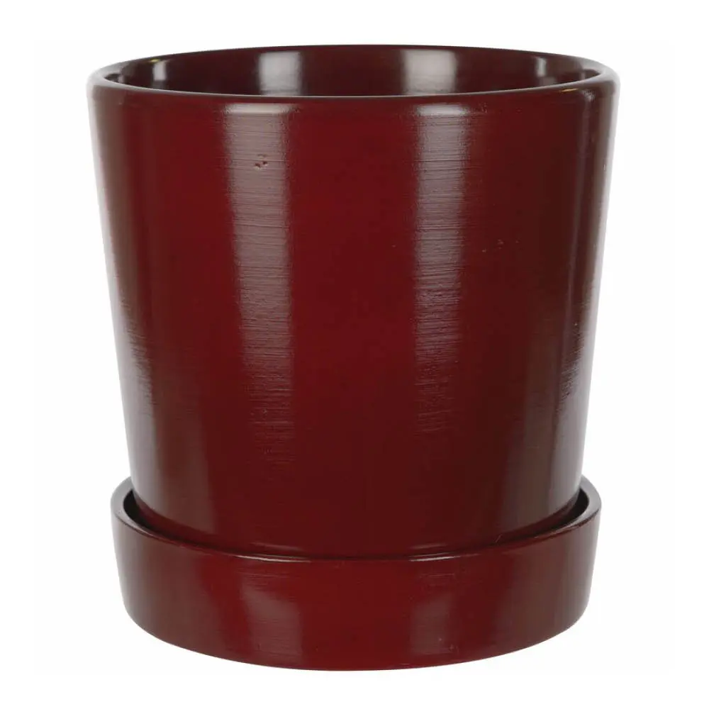 Haga XL potte med fat Ø16 H18 cm rød