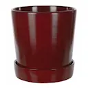 Haga XL kruka med fat Ø16 H18 cm röd