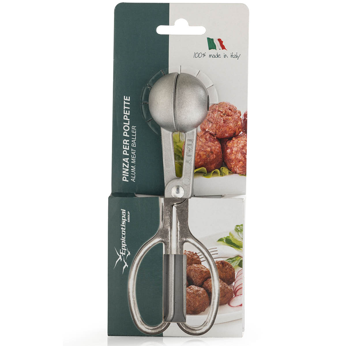 Eppicotispai Kjøttbolletang 3,5 cm aluminium