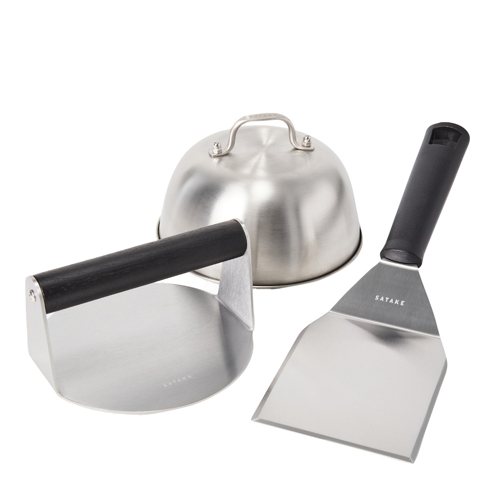 Satake - Smash Burger setti 3 osaa Musta/Ruostumaton