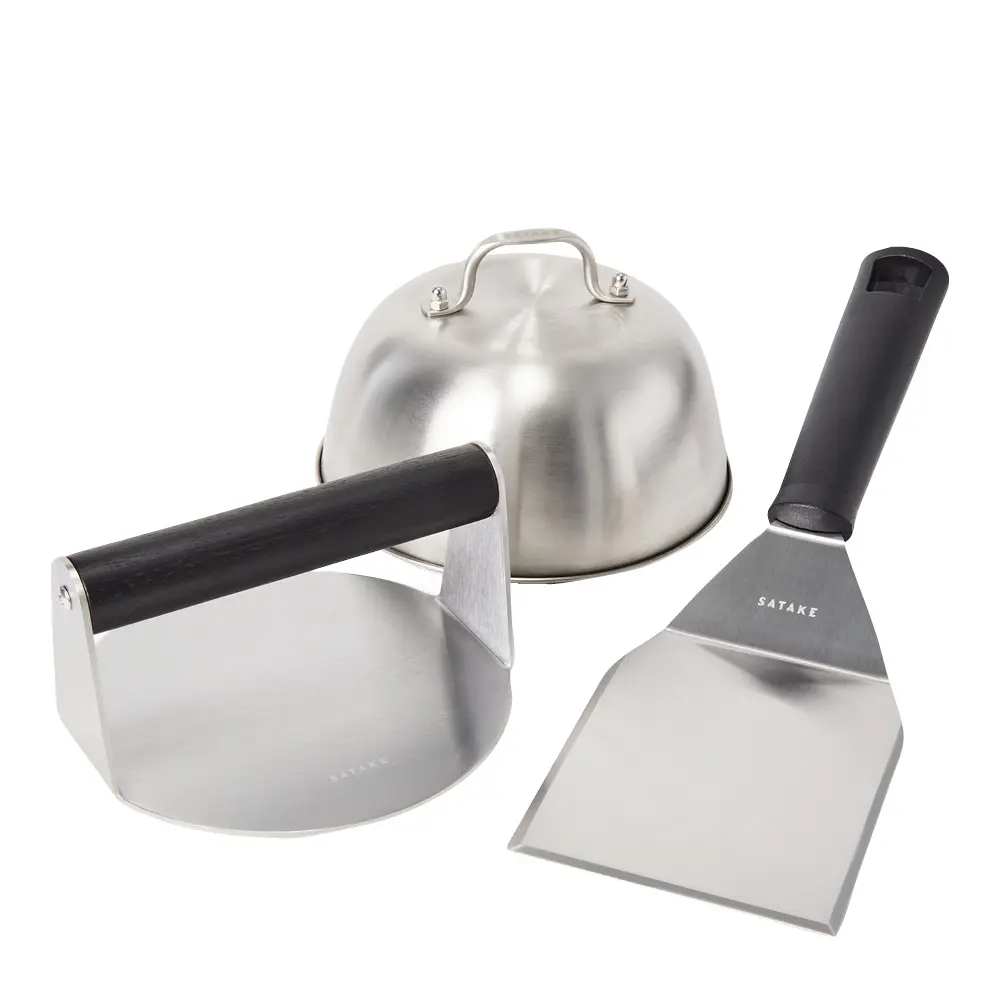 Smash Burger setti 3 osaa Musta/Ruostumaton