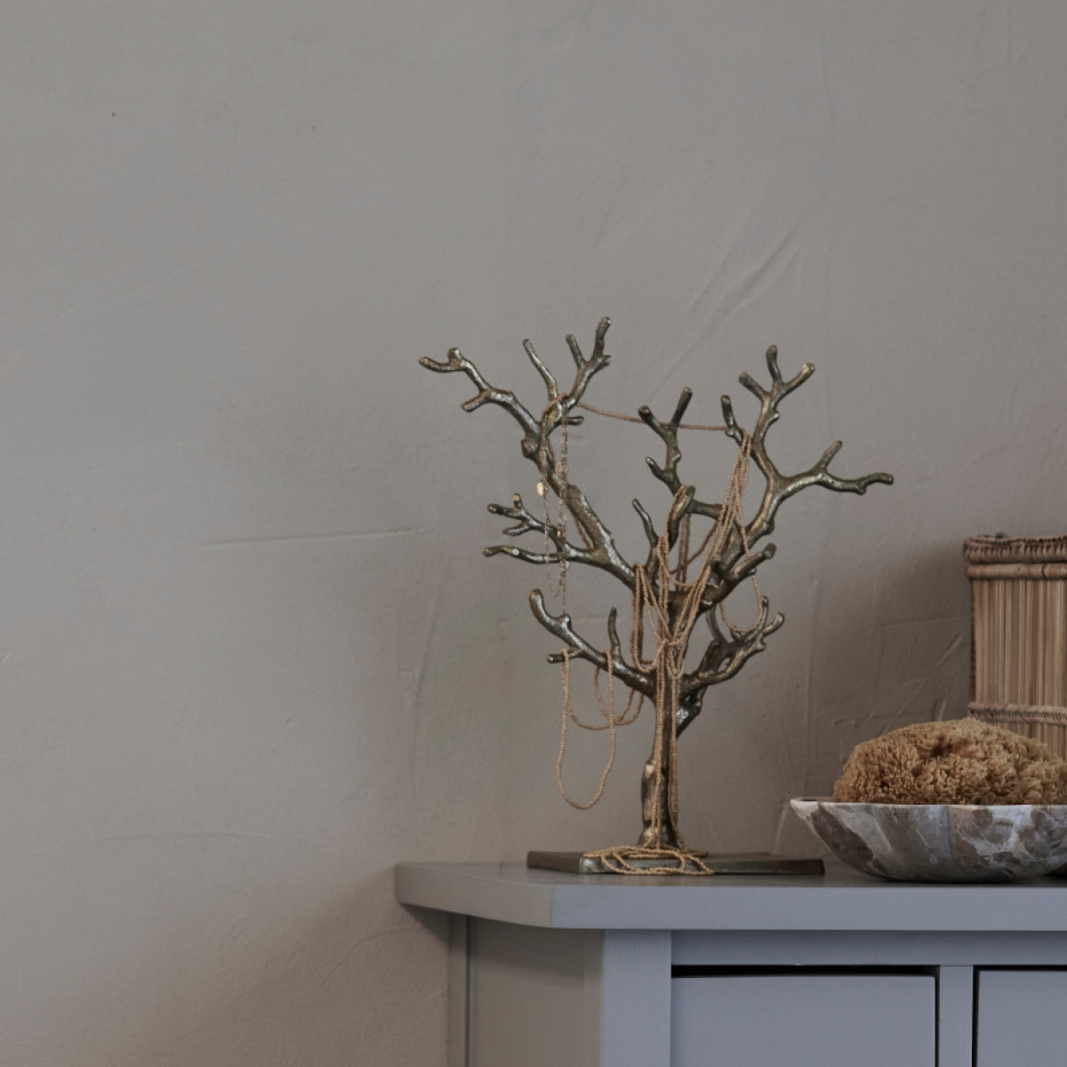 Lene Bjerre Tressa smyckeshållare 33 cm ljus guld