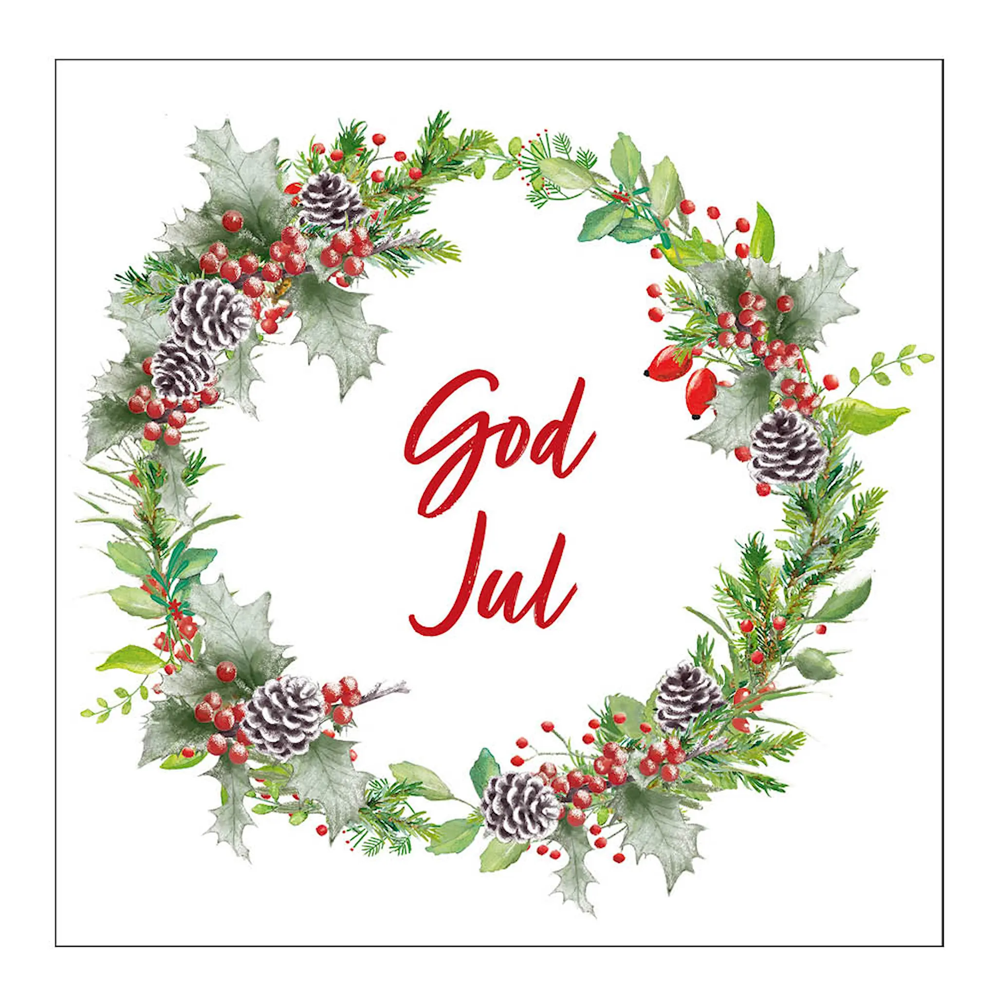 Ambiente Servett 33x33 cm 20-pack God Jul Wreath