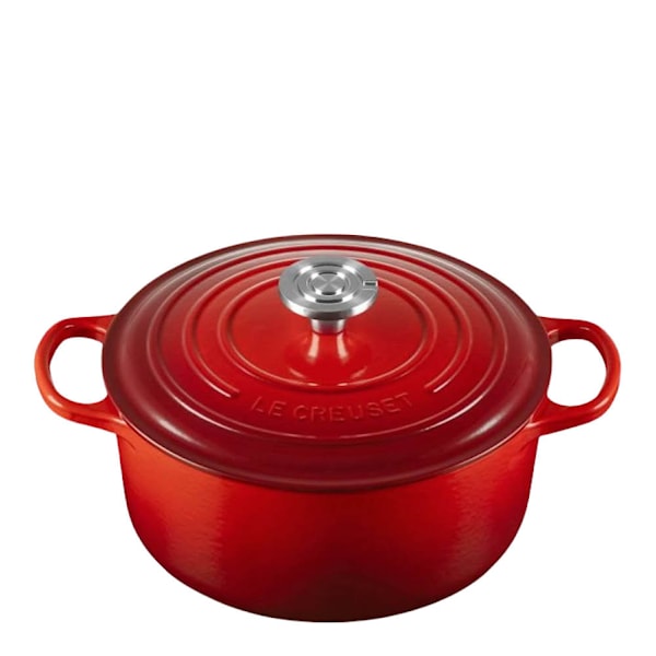 Signature gjutjärnsgryta rund 4,2L 24 cm cerise/crucible knob