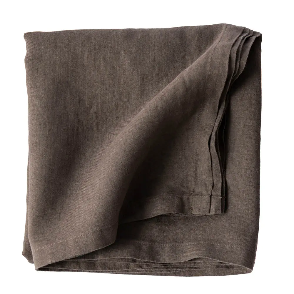 Pöytäliina pellava 145x145cm Taupe