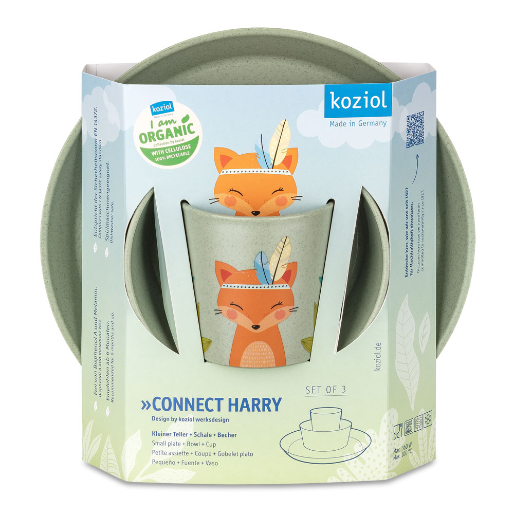 Koziol Connect servise 3 deler tallerken skål krus harry