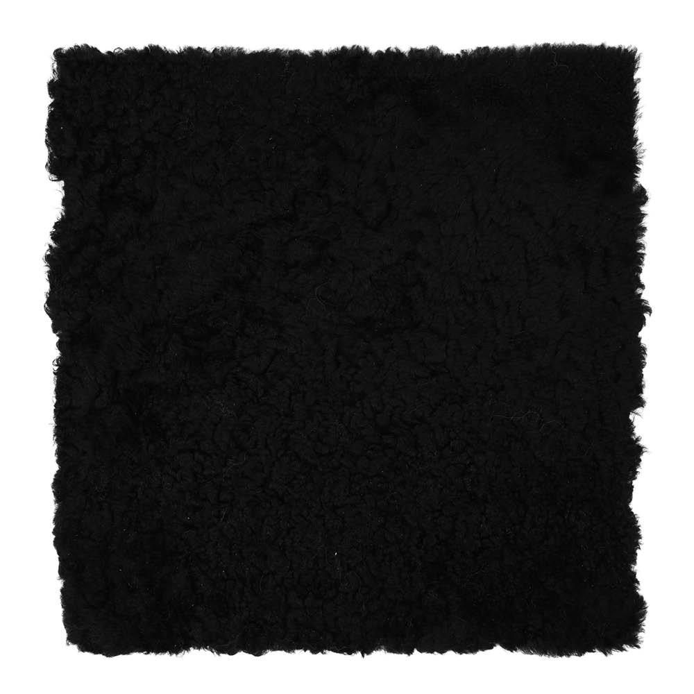Natures Collection Sittdyna New Zealand fårskinn kort ull 40x40 cm black