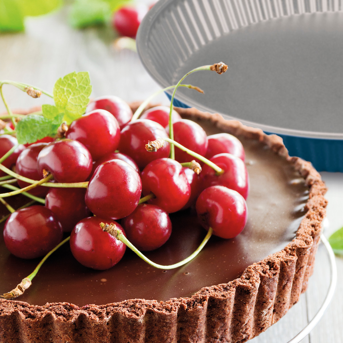 Guardini Xbake kakeform/paiform rund 28 cm blå