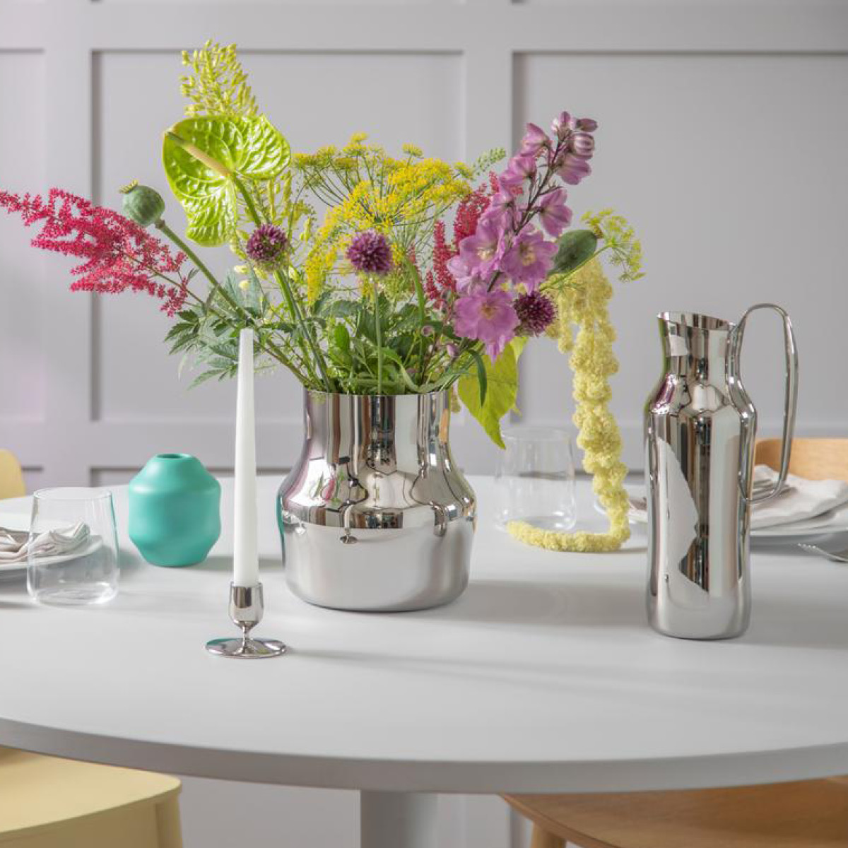 Gense Dorotea lysestake 7x5,5 cm blankt stål