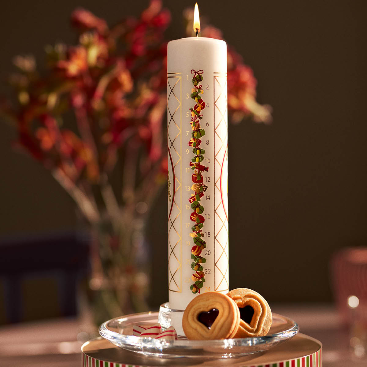 Holmegaard Jul kalenderljus 2025 25x5 cm