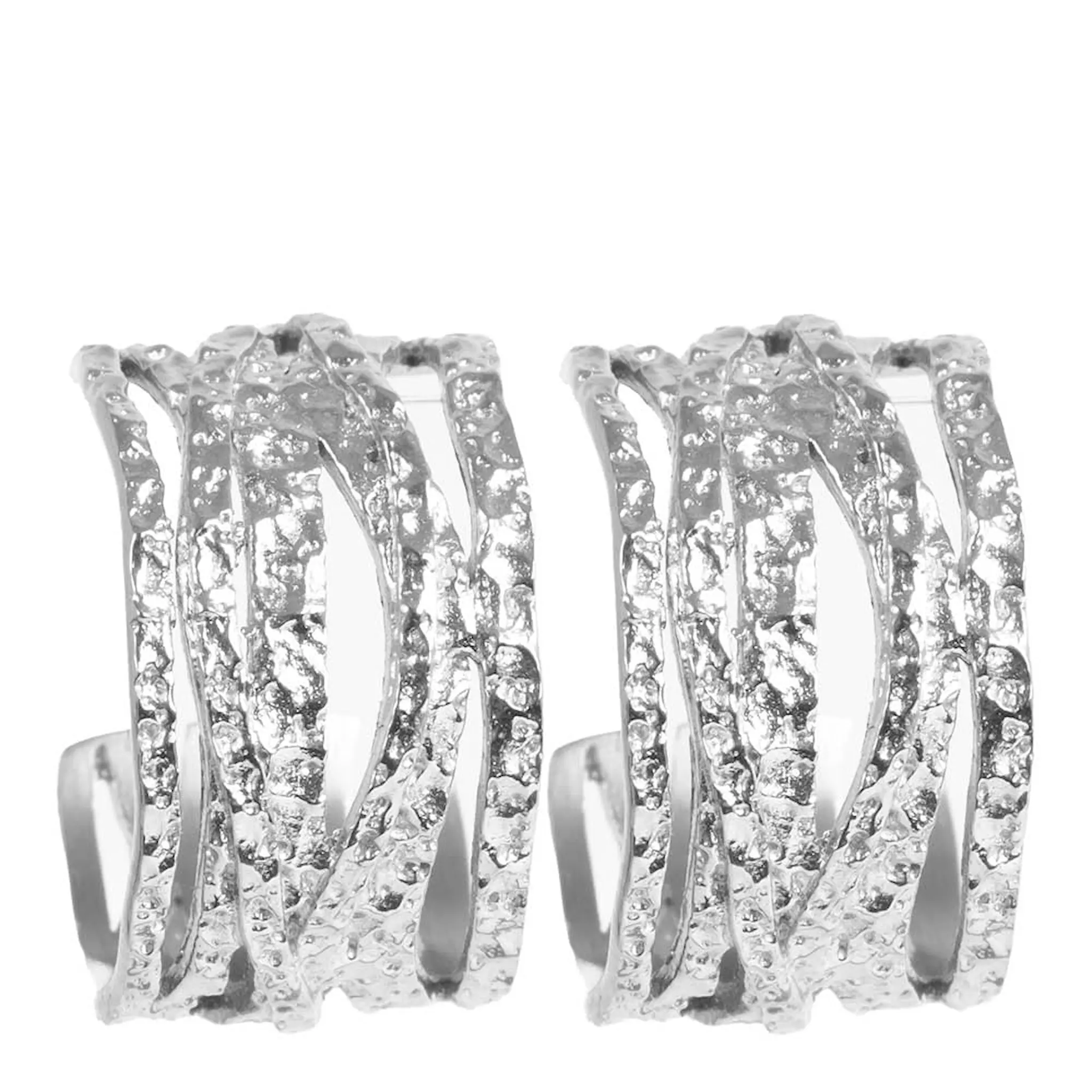 A&C Oslo AS Steel - Satin örhängen breda silver