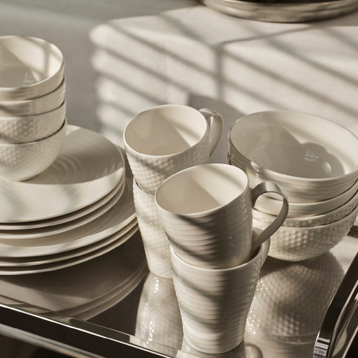 Design House Stockholm Blond suppeskål 60 cl stripe hvit