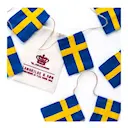 Flaggspel med svenska flaggor stora 10 cm