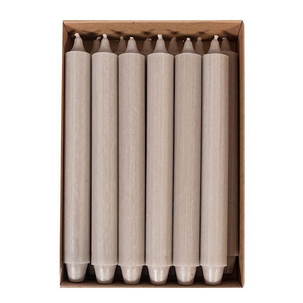 Herrgårdsljus 30 cm 12-pack linne