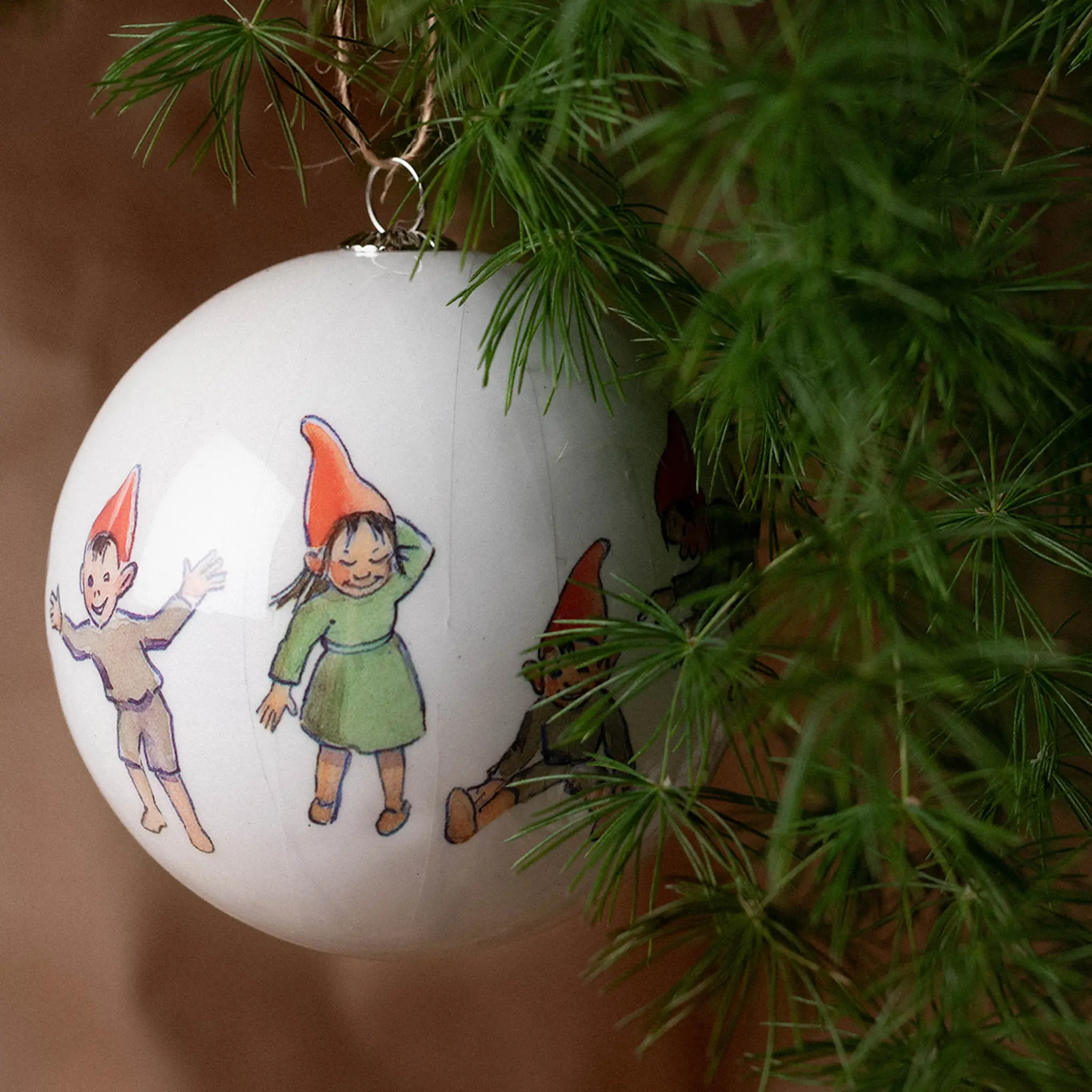 Design House Stockholm Elsa Beskow Julkulor 3-pack Tomtar/Lotta/Videung