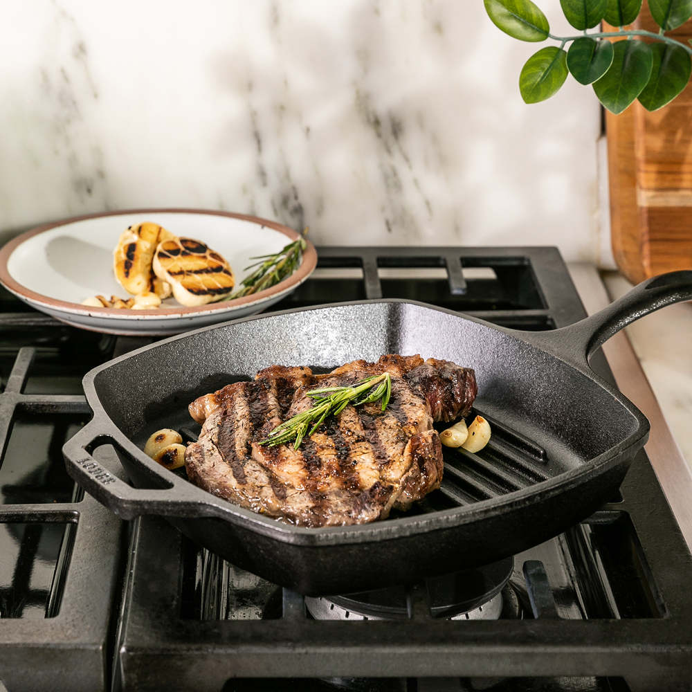 Lodge Classic Collection fyrkantig grillpanna i gjutjärn 27 cm