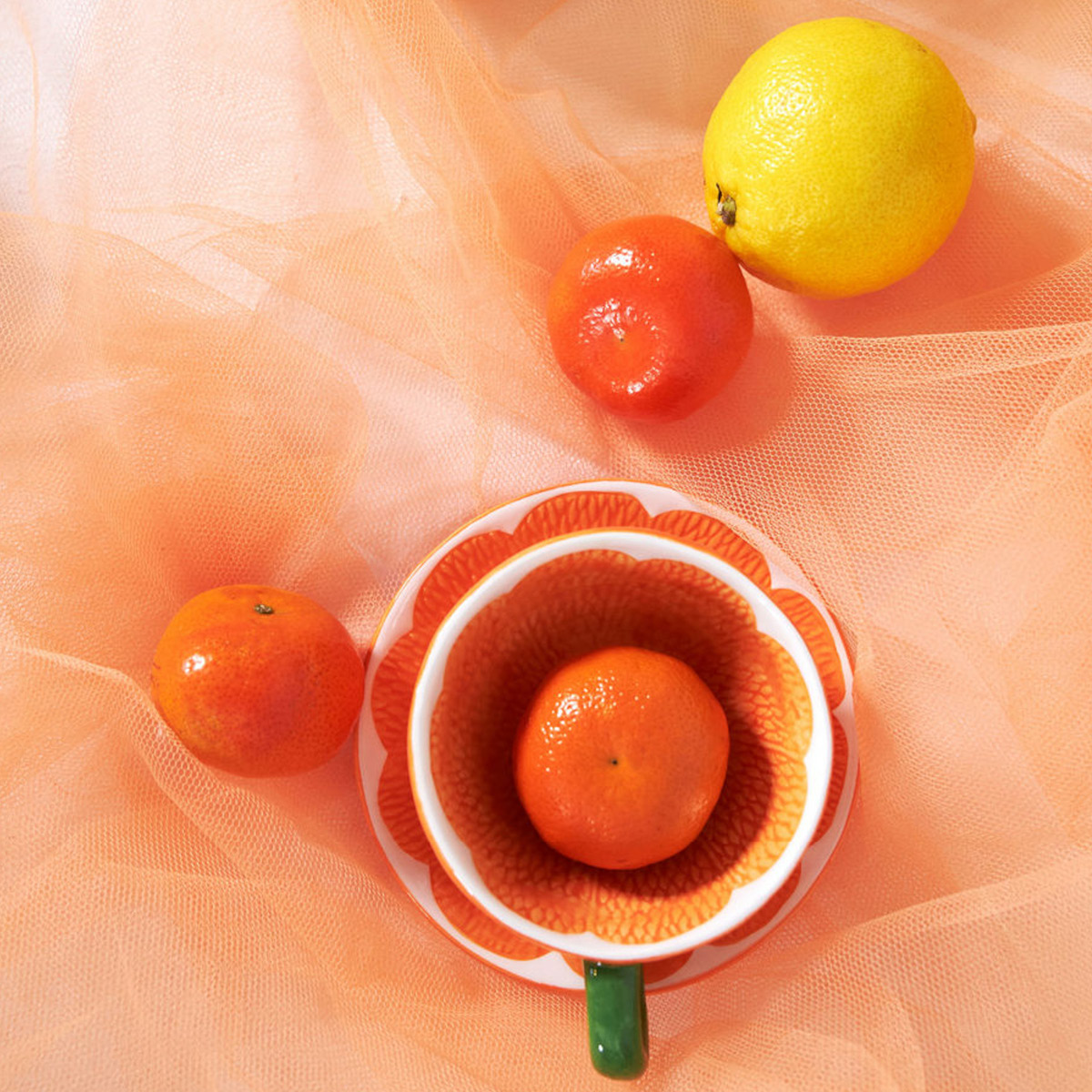 ByOn Fruity kopp med fat 25 cl mandarie orange