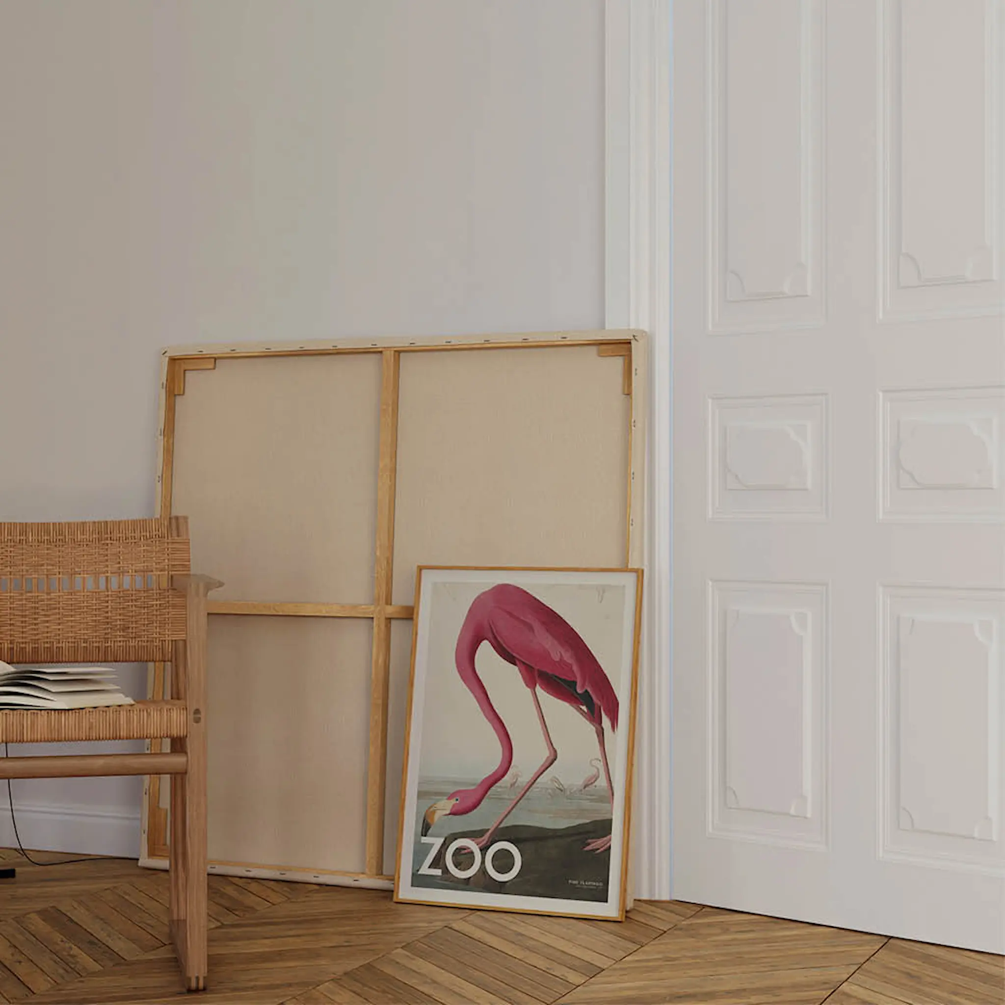 Poster & Frame A.P. Atelier poster 30x40 cm the zoo collection  pink flamingo edt. 002