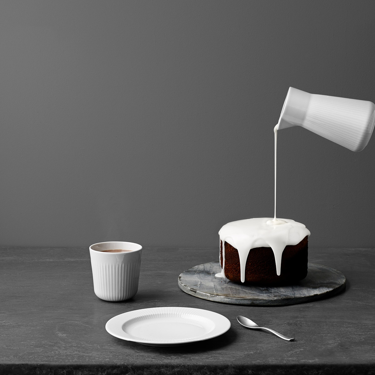 Eva Trio Legio Nova Tallrik flat 19 cm Vit