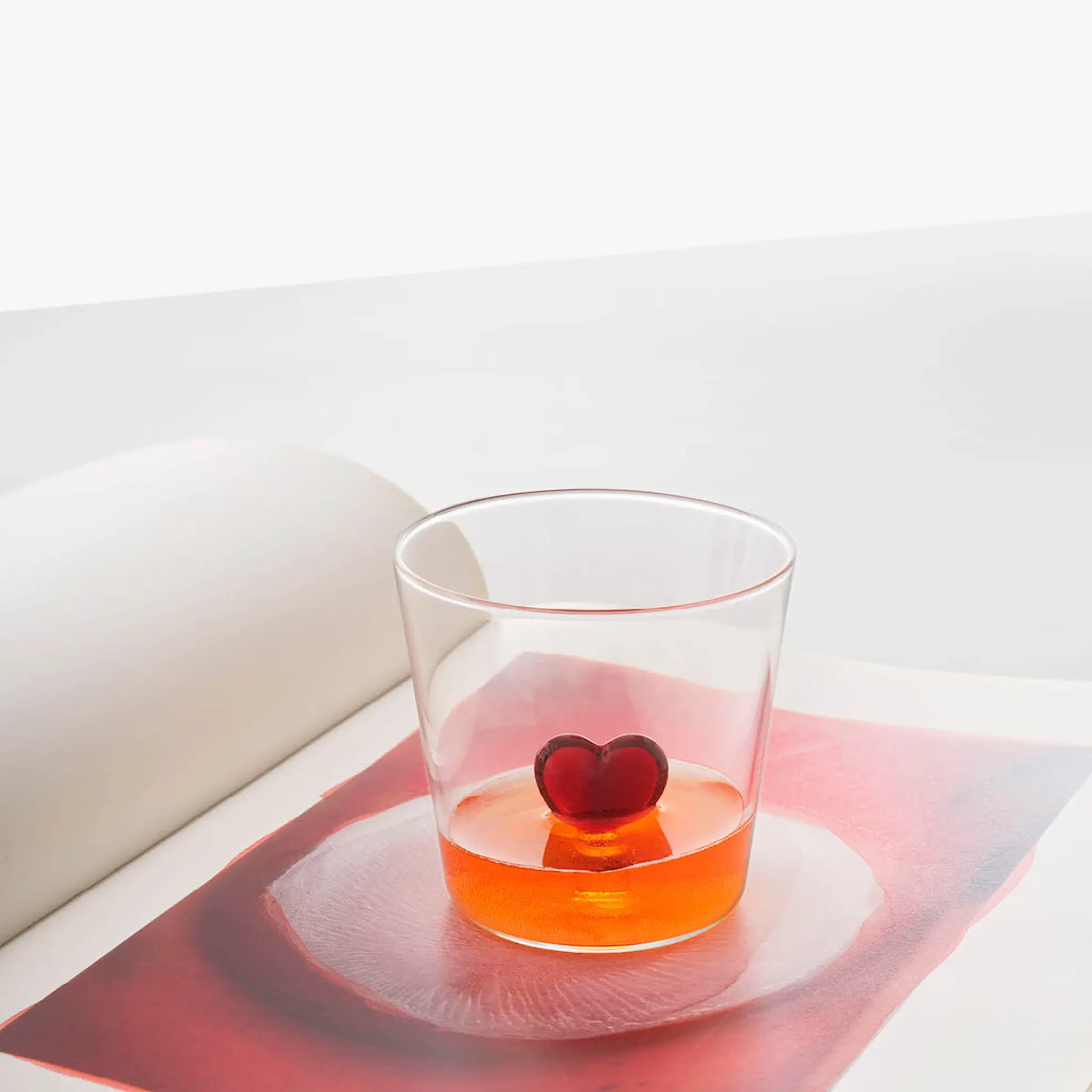 Ichendorf Milano Cuore vannglass 35 cl hjerte rød