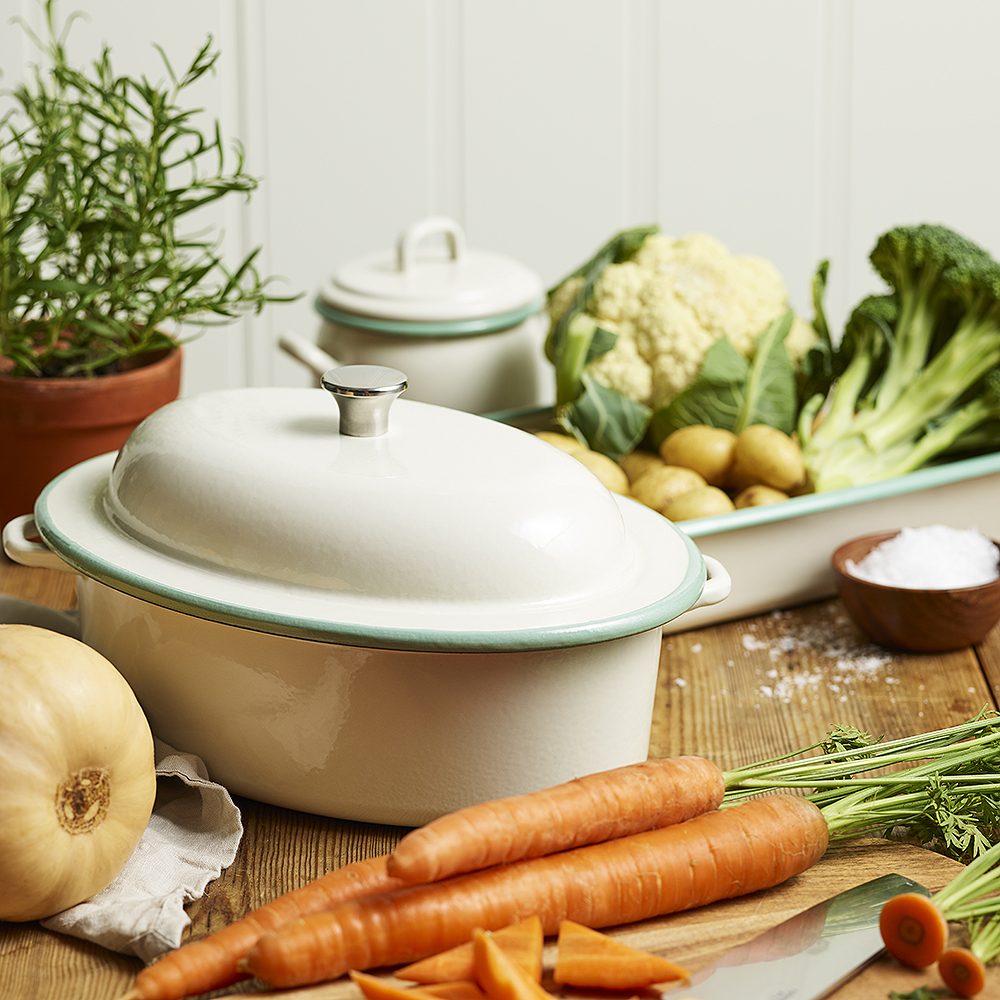 Kockums Jernverk Støpejernsgryte 4L krem