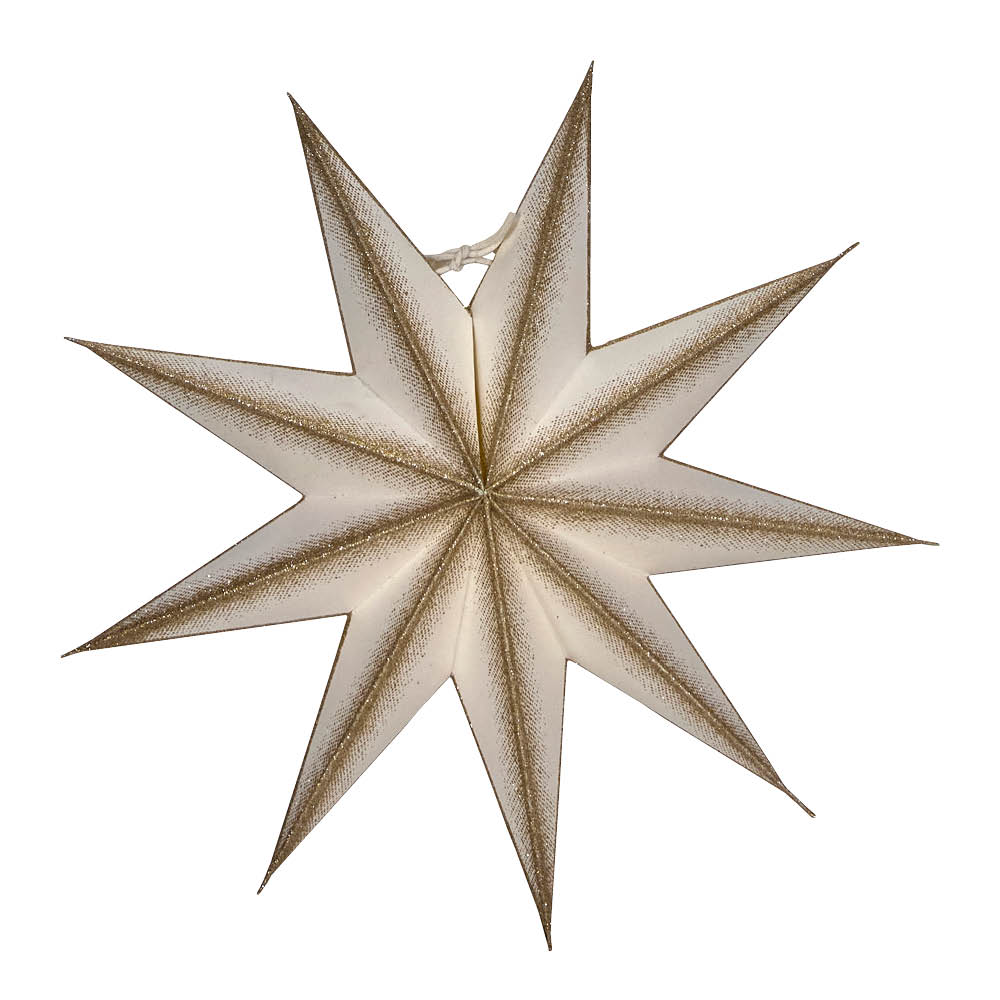 House Doctor 9 Point adventsstjärna 30 cm off-white champagne