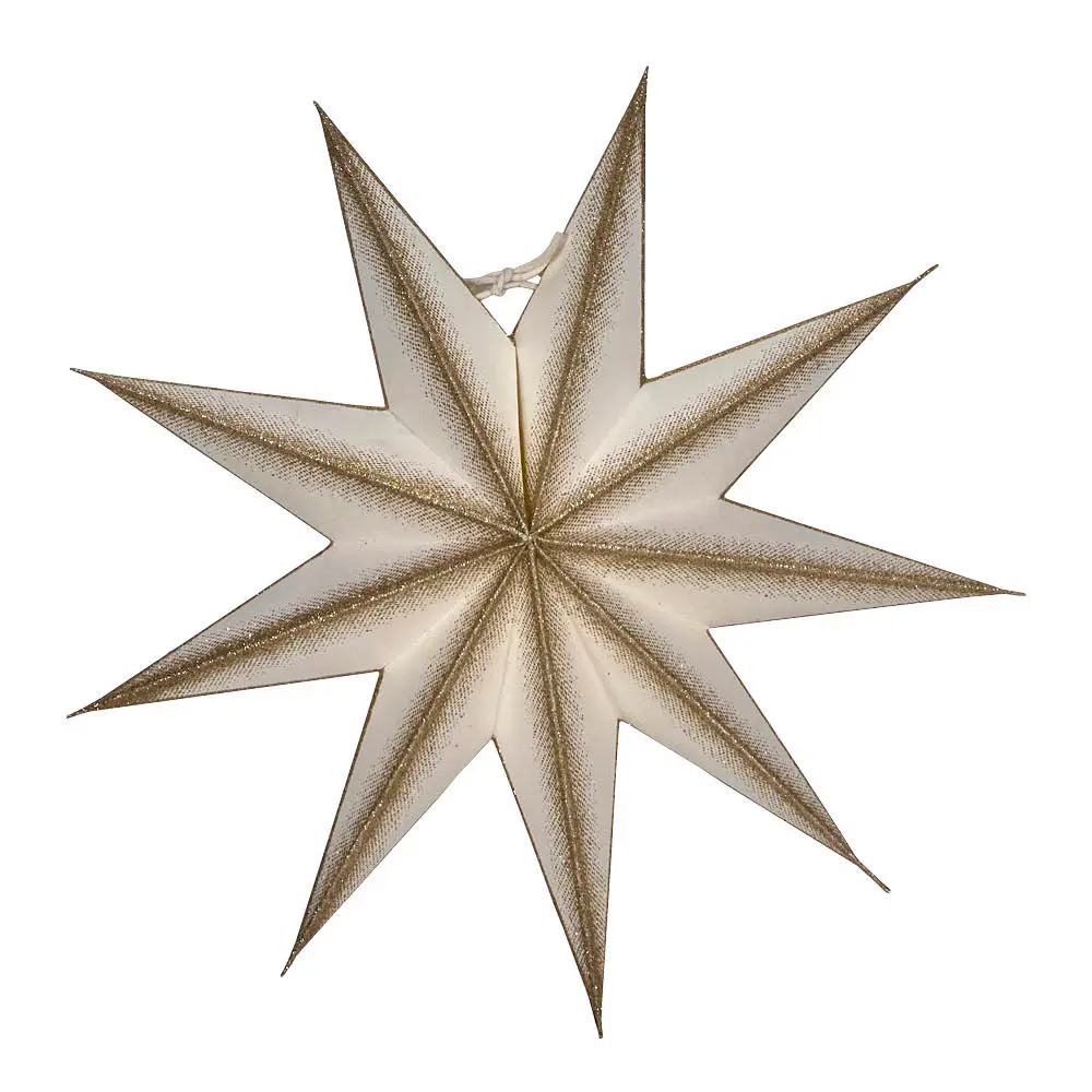 9 Point adventsstjerne 30 cm off-white champagne